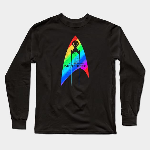 NCC-1031 DISCOVERY Long Sleeve T-Shirt by KARMADESIGNER T-SHIRT SHOP